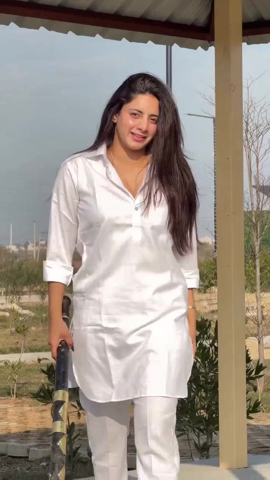 Everyday Elegance Cotton Kurta Pant Set