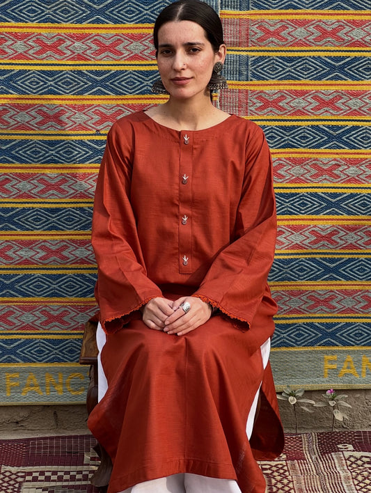 "Heer" — Premium Cotton Khaddar Minimalist Kurta Set