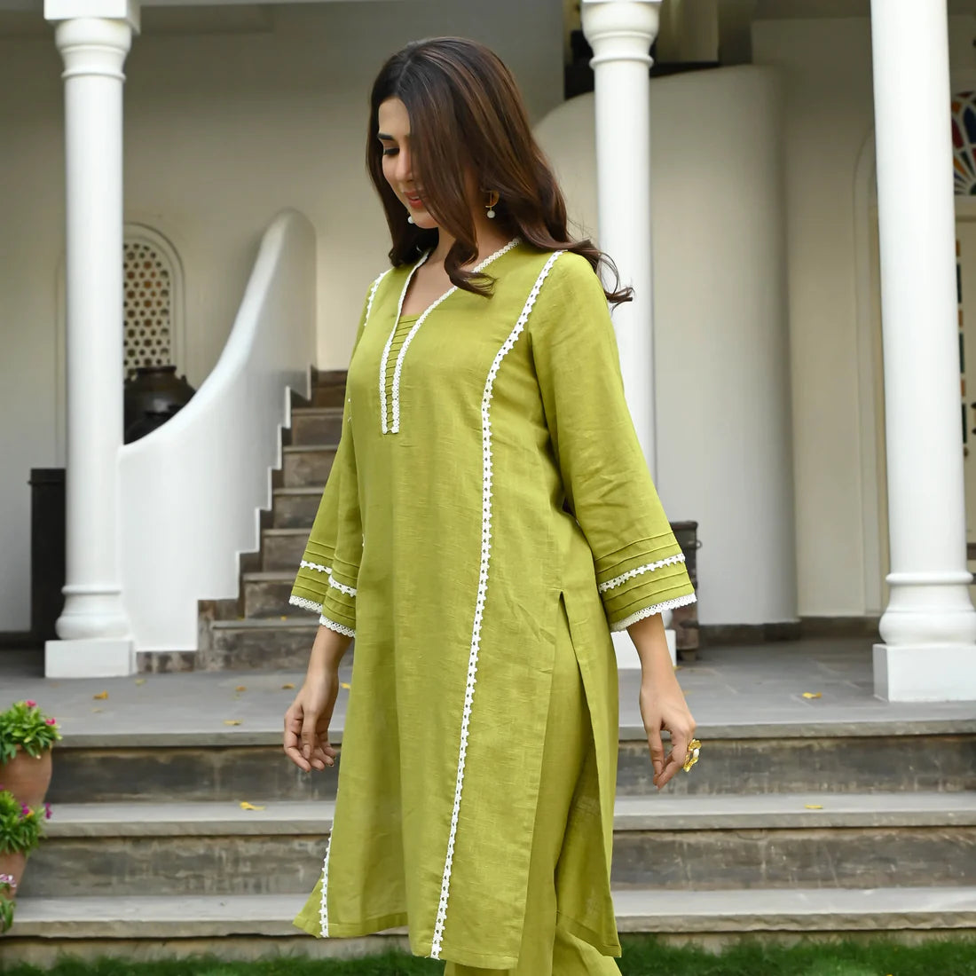 "Aavya" - Soft Cotton Slub Breathable Coord Set