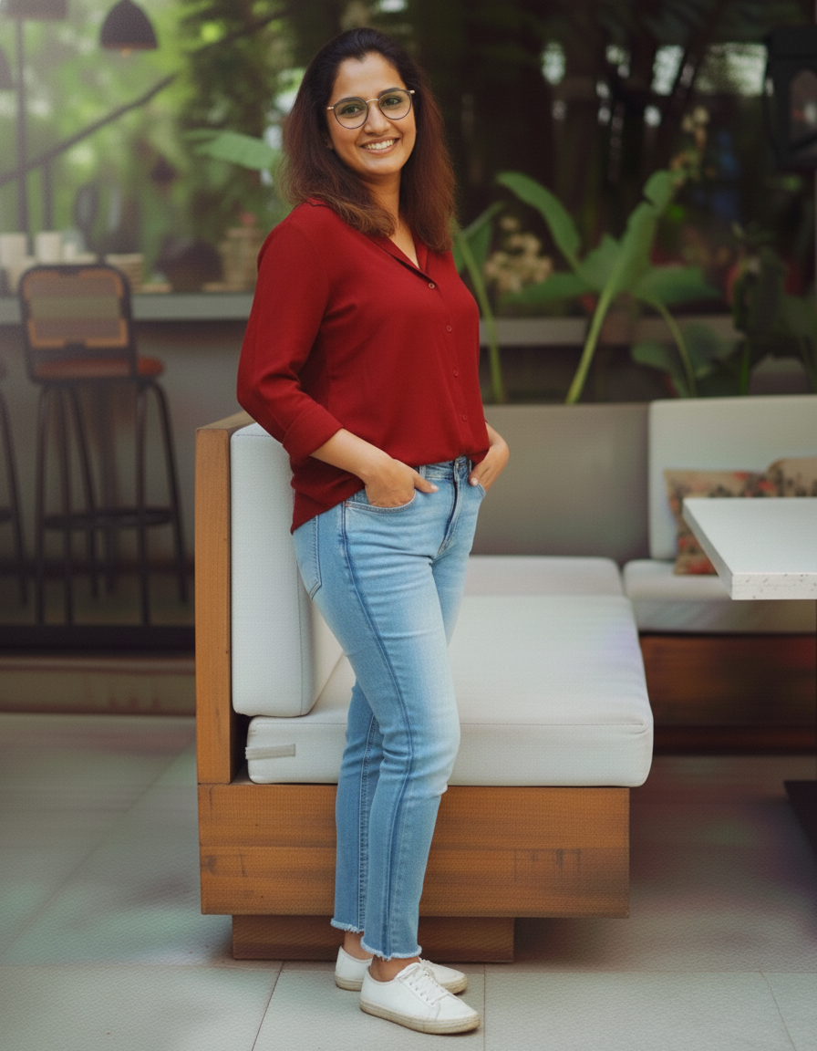 "Tarang" - Rayon Button-Down Fusion Shirt