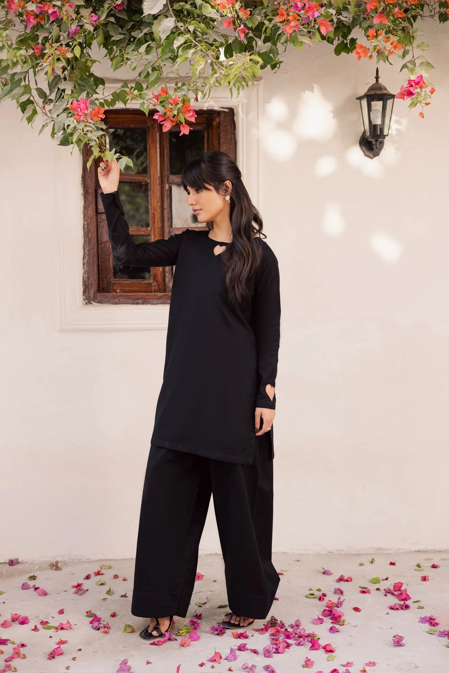 "Ruh" - Premium Flowy Tunic & Wide-Leg Palazzo Co-ord Set