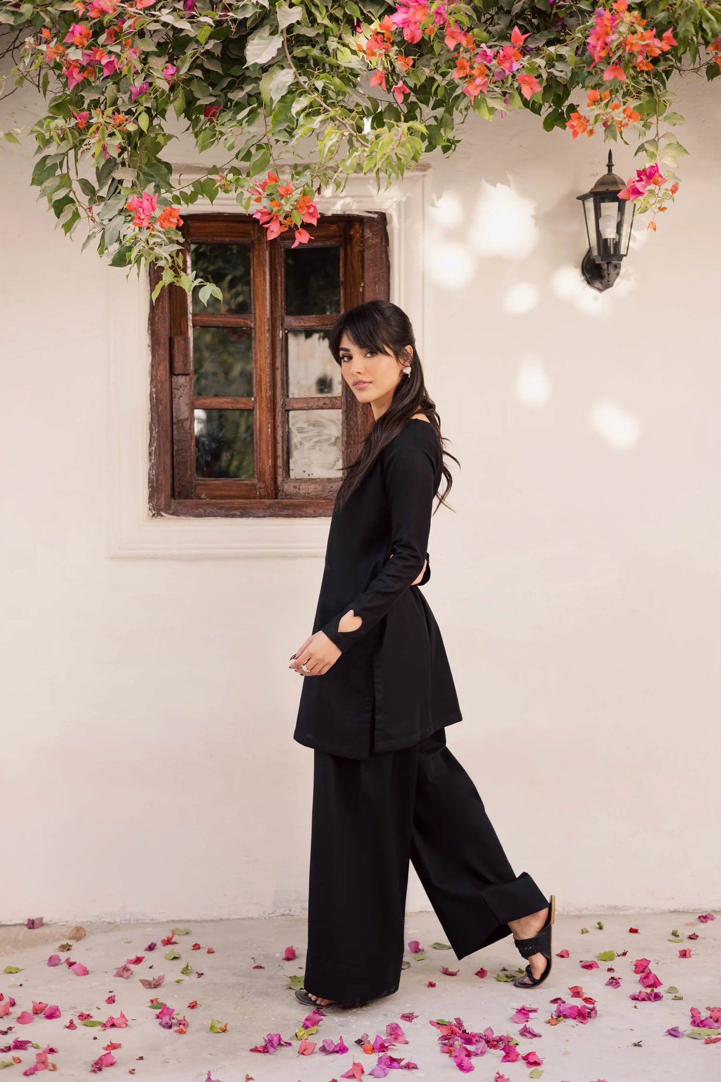 "Ruh" - Premium Flowy Tunic & Wide-Leg Palazzo Co-ord Set