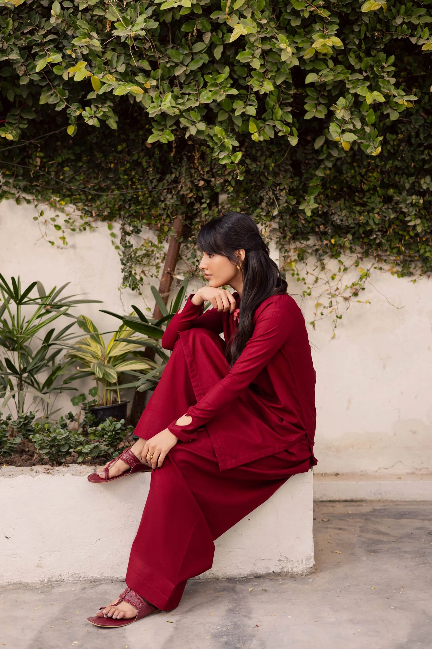 "Ruh" - Premium Flowy Tunic & Wide-Leg Palazzo Co-ord Set