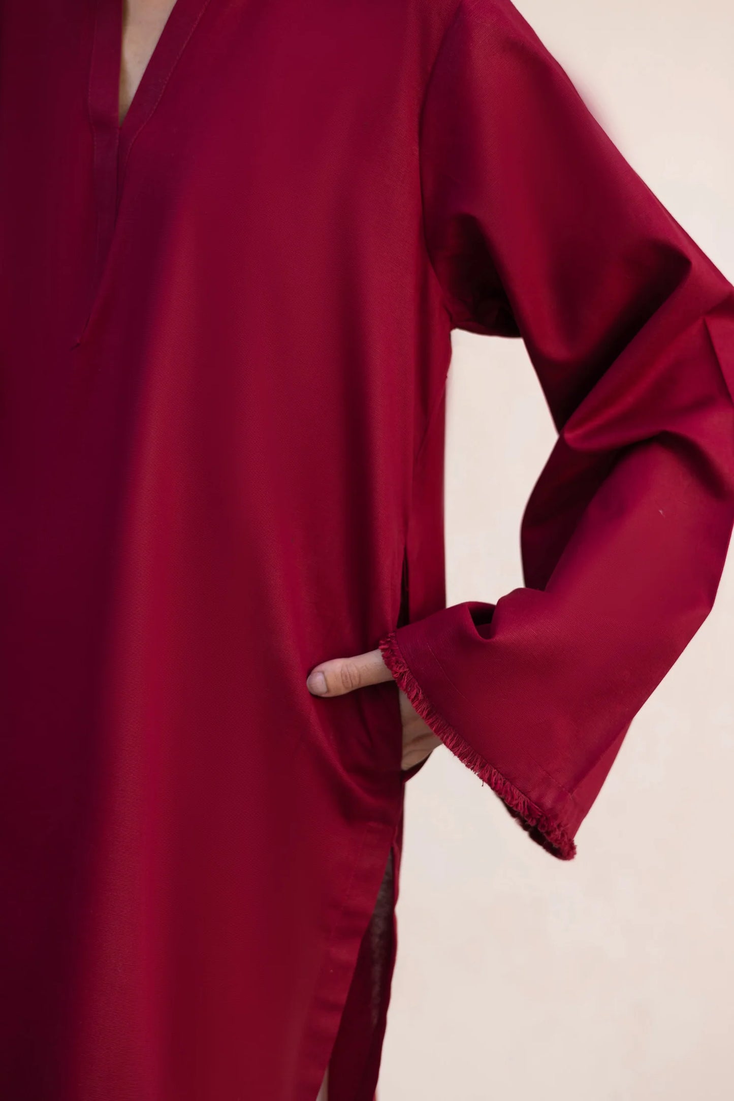 "Hridaya" - Rust Earth Rayon Tunic & Heart-Motif Palazzo Set