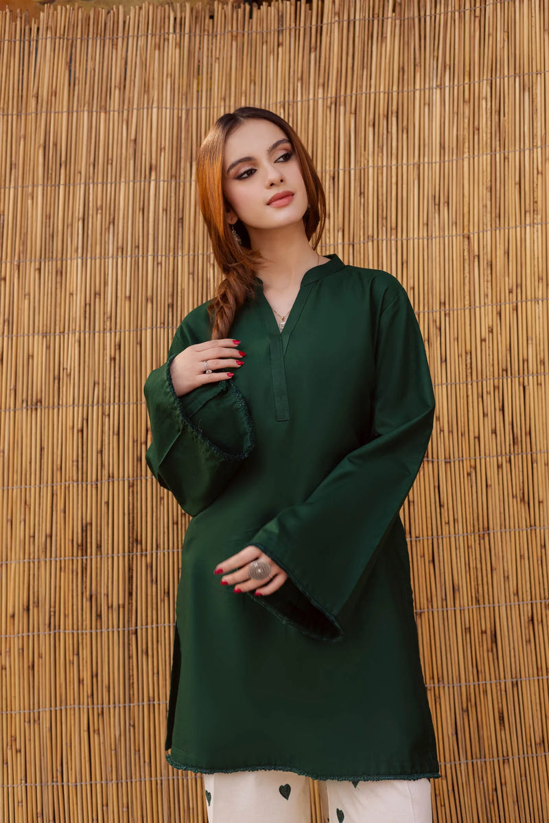 "Hridaya" - Rust Earth Rayon Tunic & Heart-Motif Palazzo Set