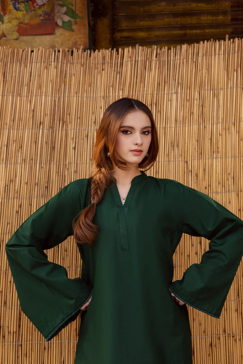 "Hridaya" - Rust Earth Rayon Tunic & Heart-Motif Palazzo Set