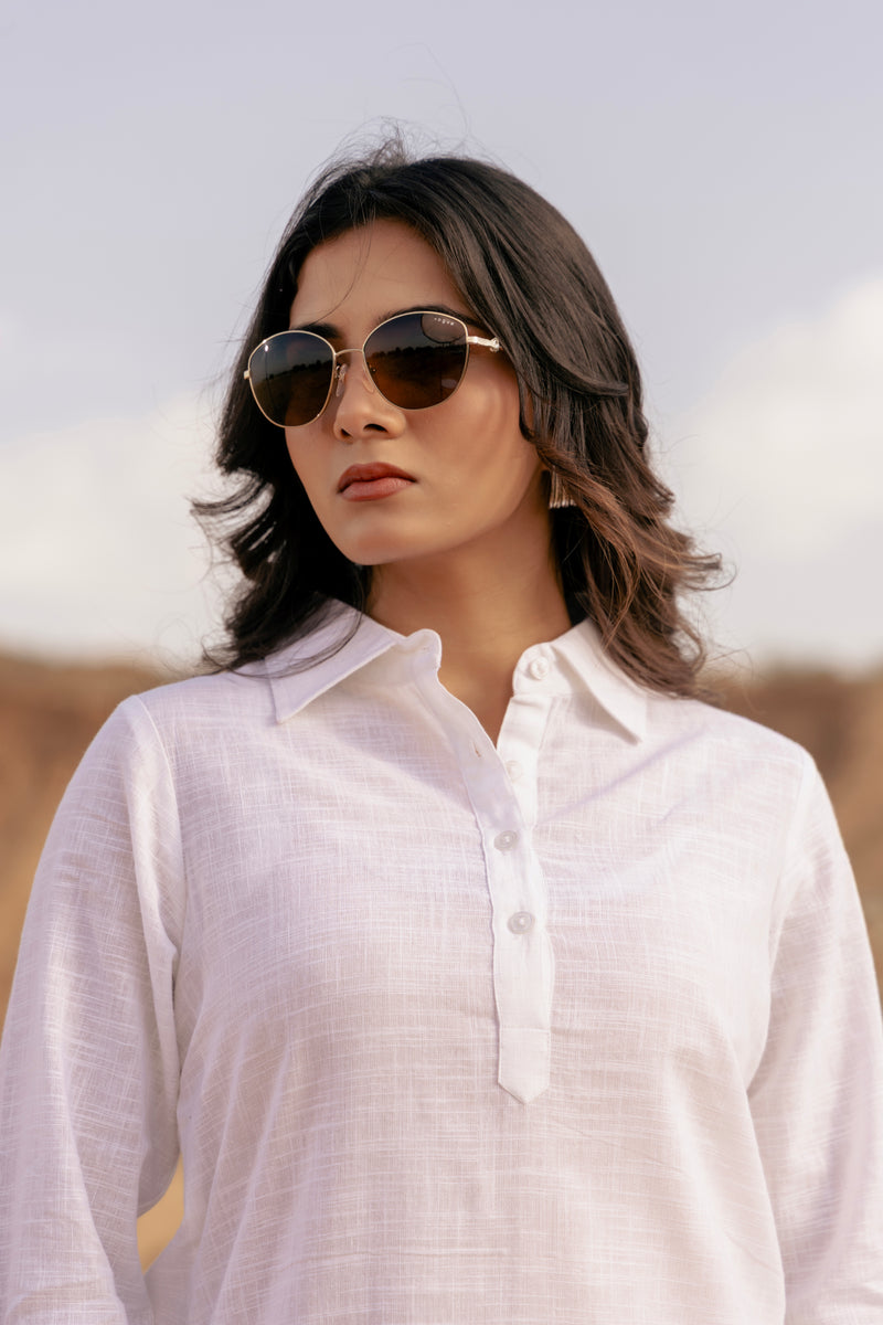 SAVYA Airy Linen Kurta Co-ord Set for Women | Kurta Pant Set | Dhirai