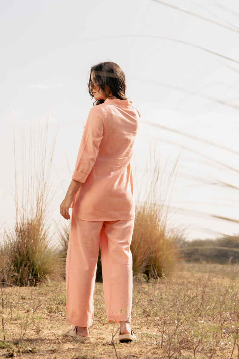 ANAYA Airy Linen Co-ord Set for Women | Relaxed Kurta Style Top & Pant Set | Dhirai