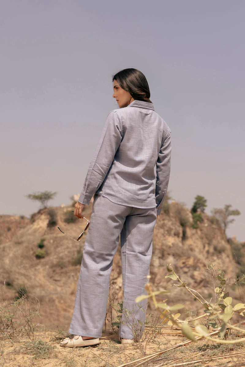 TARINI Embroidered Airy Linen Co-ord Set for Women | Shirt & Pant Set | Dhirai
