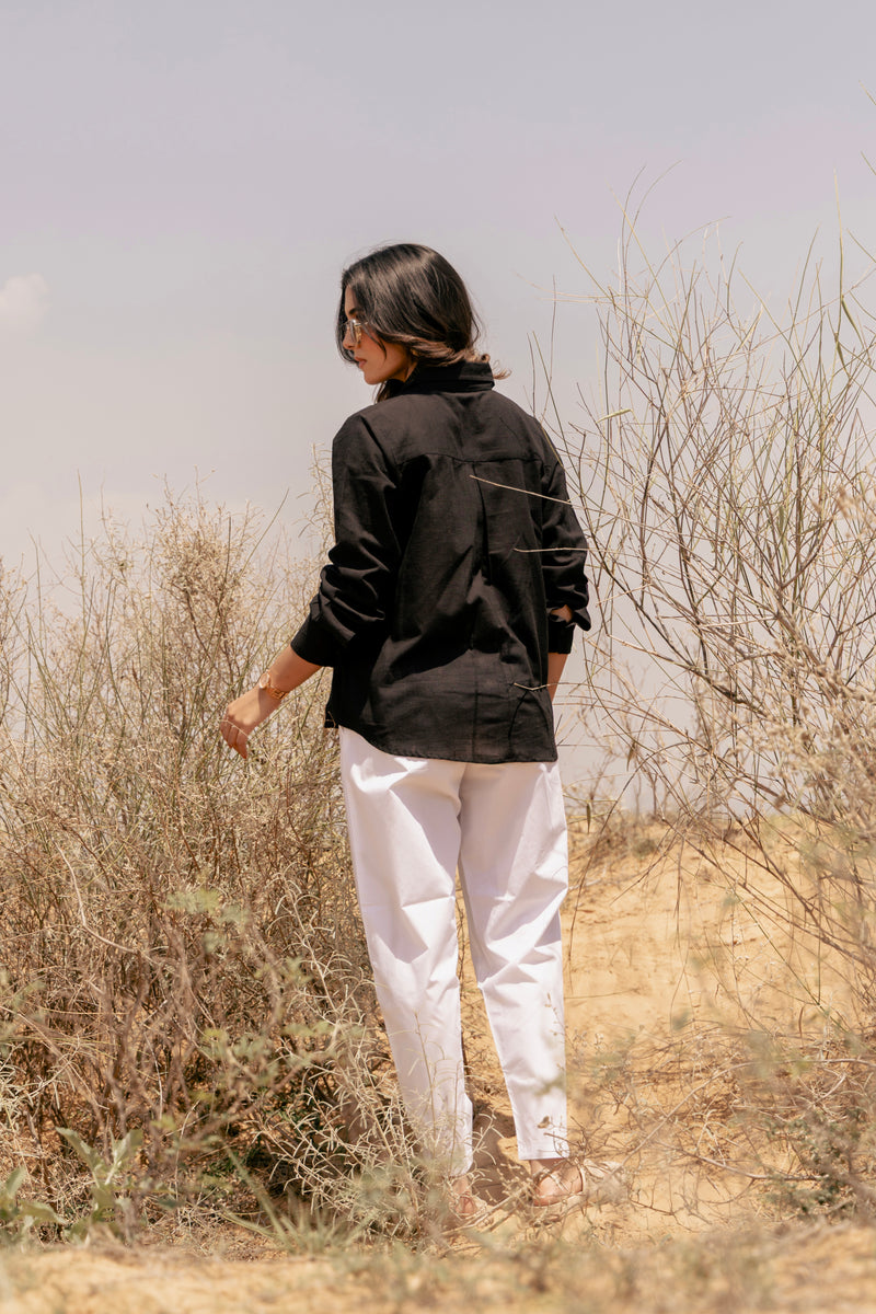 ASTRA Embroidered Airy Linen Co-ord Set for Women | Shirt & Pant Set | Dhirai