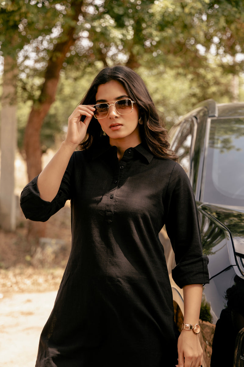 SAVYA Airy Linen Kurta Co-ord Set for Women | Kurta Pant Set | Dhirai