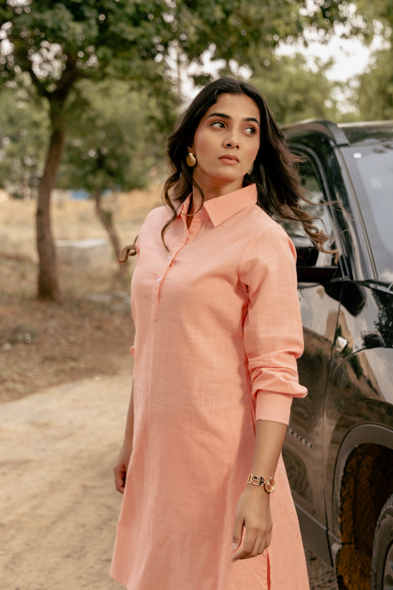 SAVYA Airy Linen Kurta Co-ord Set for Women | Kurta Pant Set | Dhirai