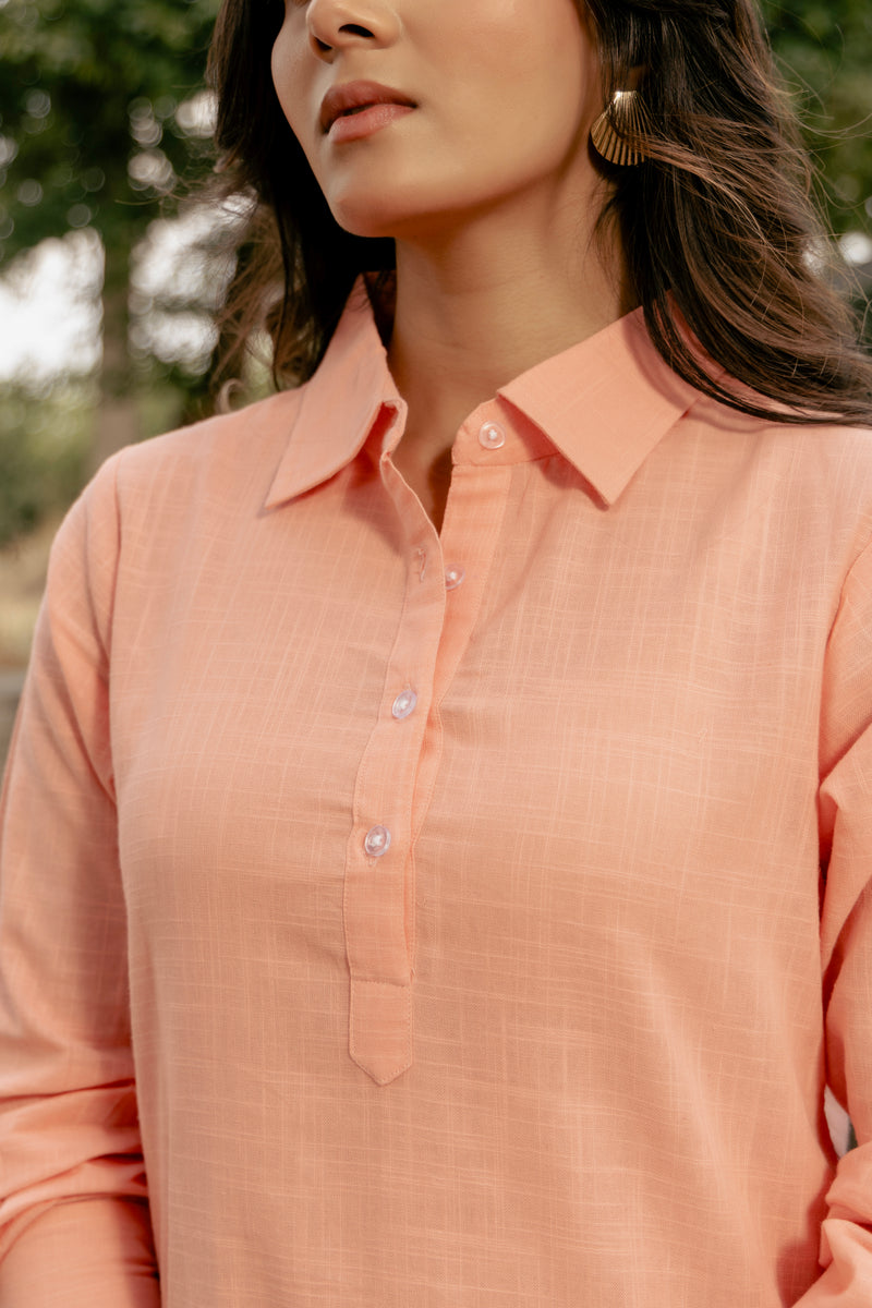 SAVYA Airy Linen Kurta Co-ord Set for Women | Kurta Pant Set | Dhirai