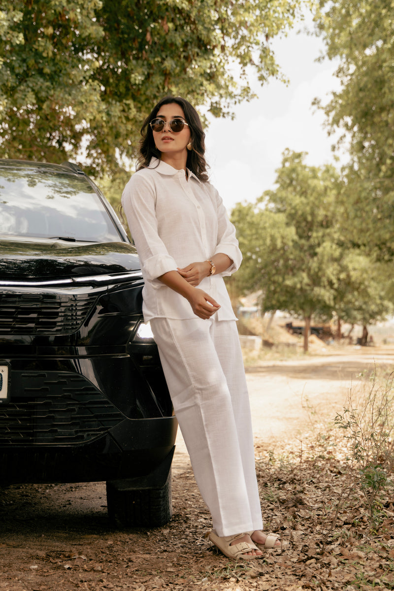VAIRA Airy Linen Everyday Co-ord Set | Women's Shirt and Pant
