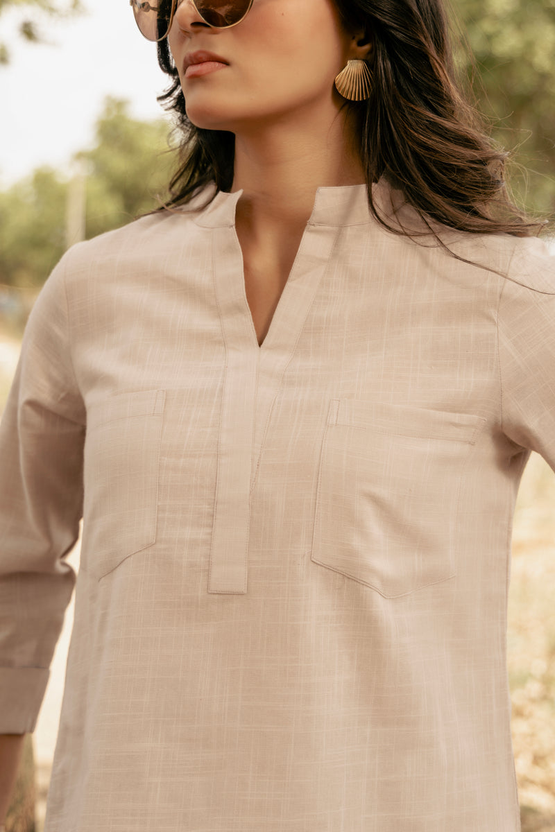 ANAYA Airy Linen Co-ord Set for Women | Relaxed Kurta Style Top & Pant Set | Dhirai