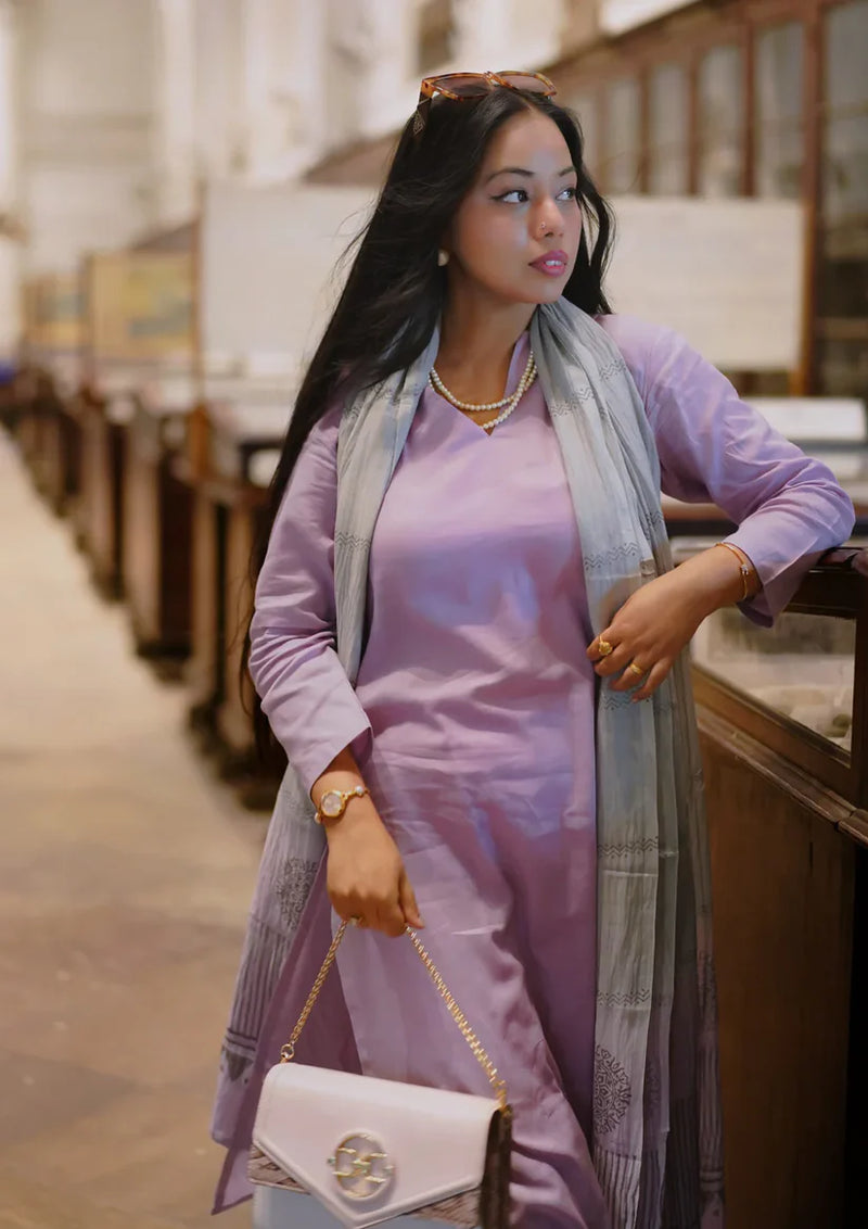 "Vritika" - Handblock Printed Premium Cotton Suit Set