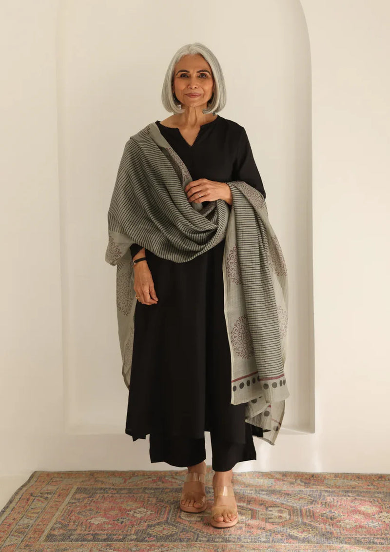 "Vritika" - Handblock Printed Premium Cotton Suit Set