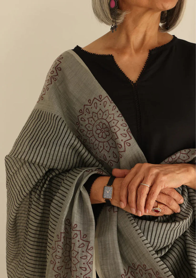 "Vritika" - Handblock Printed Premium Cotton Suit Set
