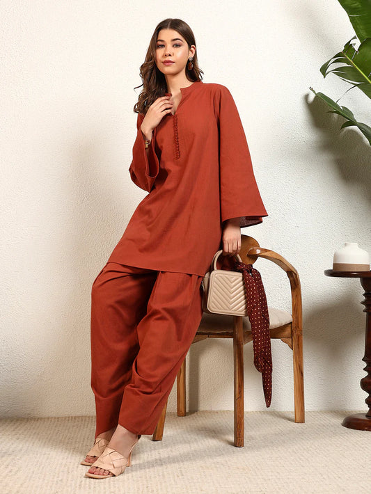 Copper Grace Kurta Set | DHIRAI