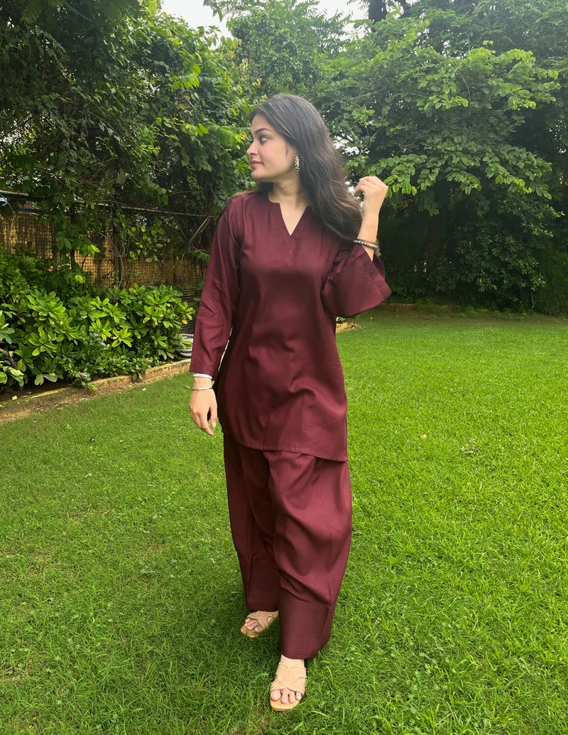 Raahi Rayon Farshi Salwar Kurta Set for Women | Soft Flowing Relaxed Fit Ethnic Co-ord Set