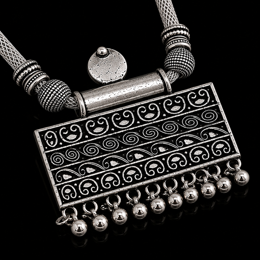 "Chaandrika" Oxidised Necklace| DHIRAI