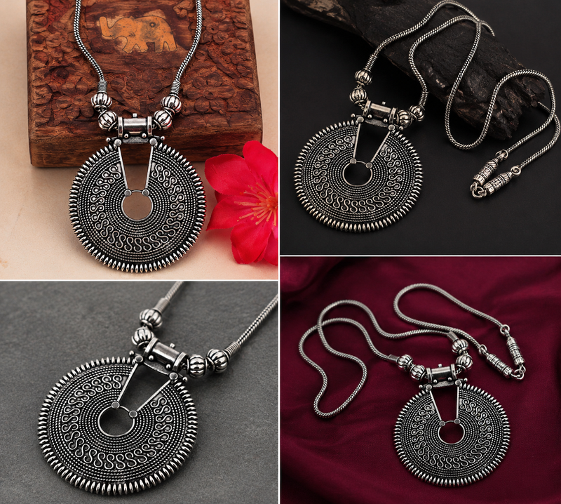 "Meher" Tribal Moon Necklace