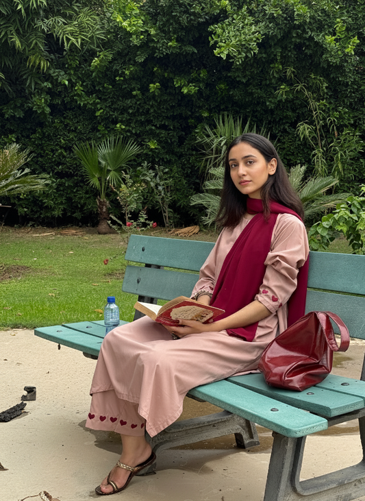 Blush Harmony – Luxury Kurta Pant Set