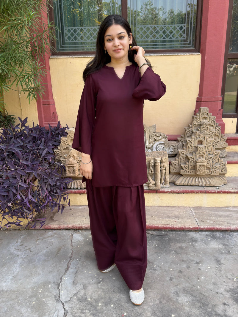 Raahi Rayon Farshi Salwar Kurta Set for Women | Soft Flowing Relaxed Fit Ethnic Co-ord Set