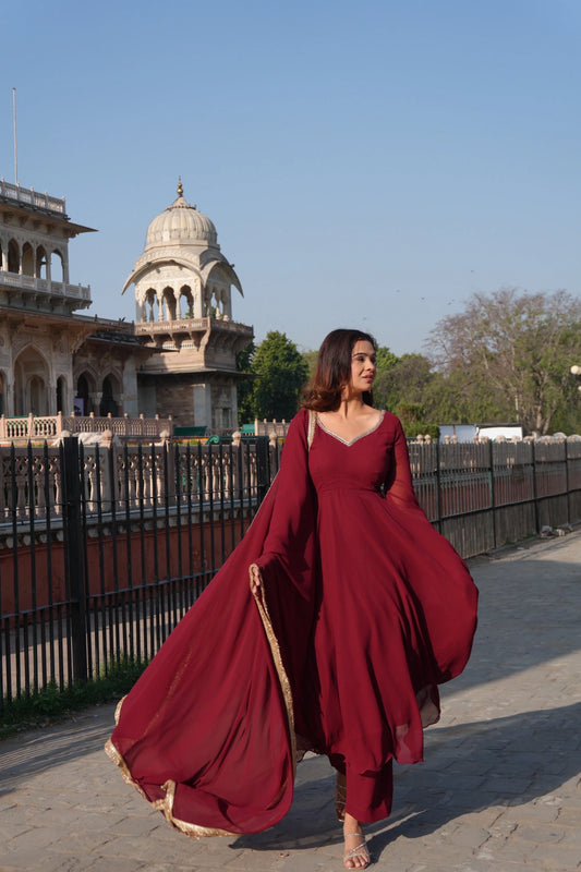 Rooh Ethereal Georgette Anarkali Suit Set