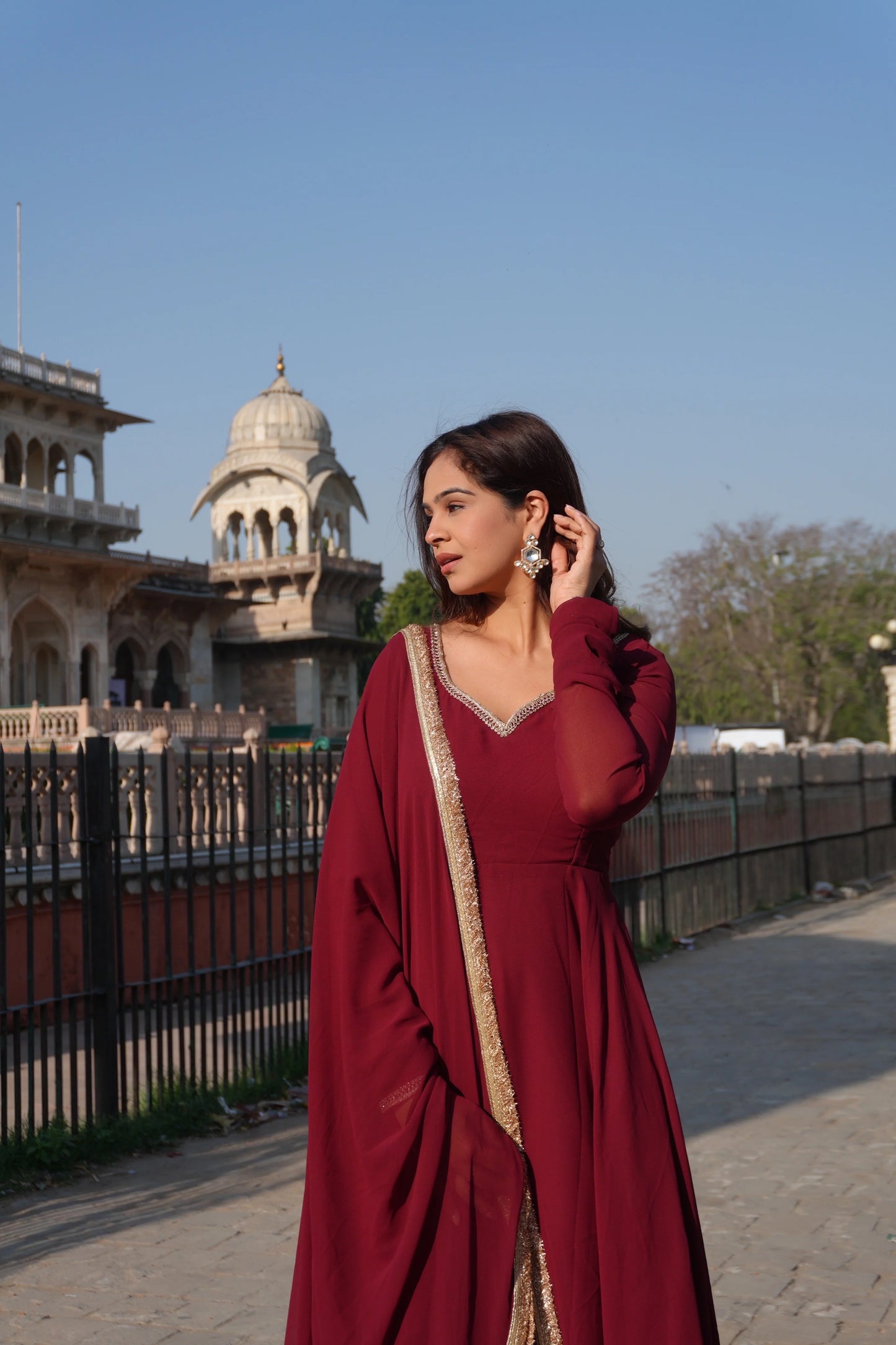 Rooh Ethereal Georgette Anarkali Suit Set