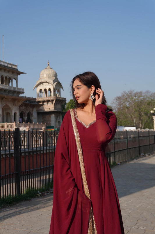 Rooh Ethereal Georgette Anarkali Suit Set