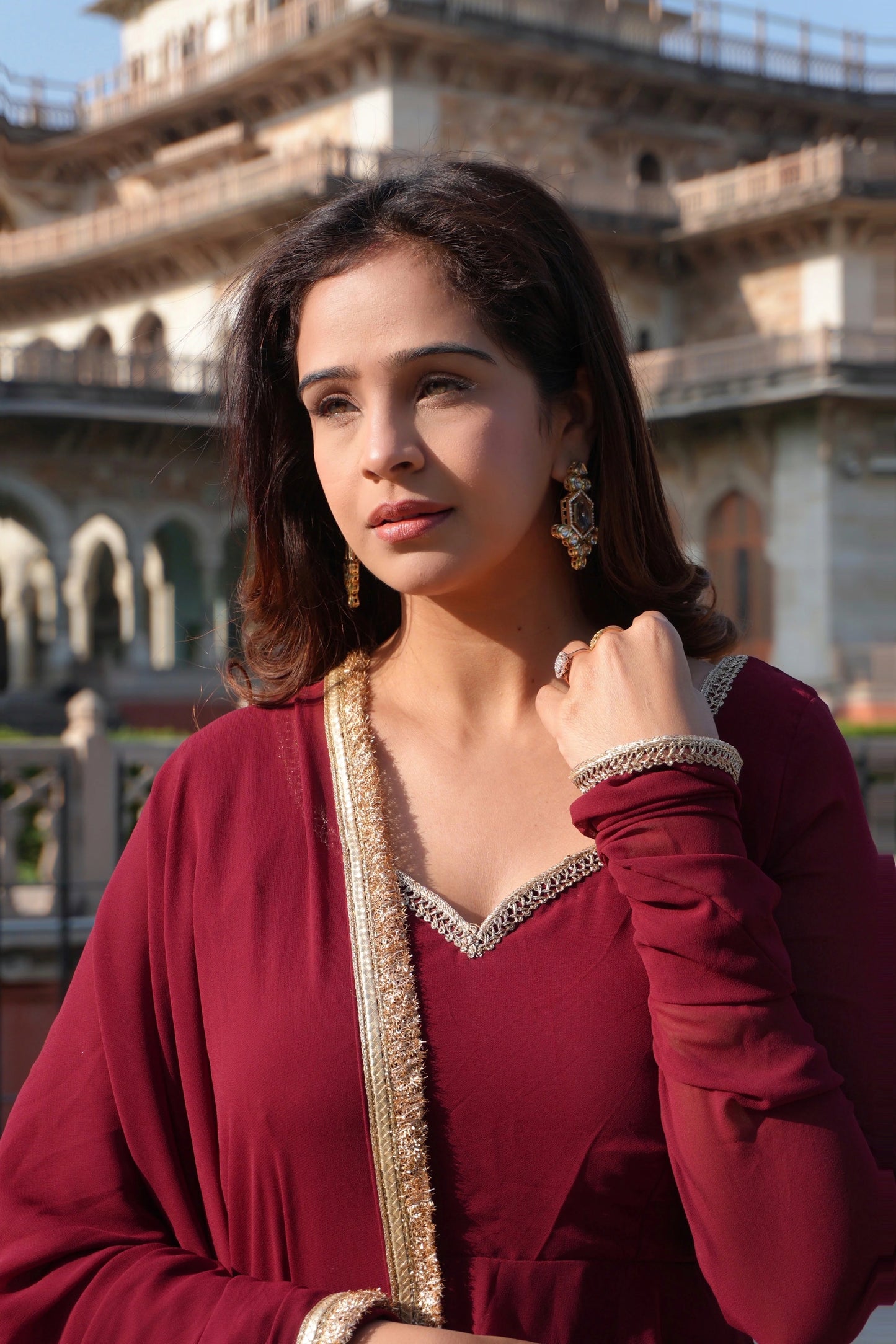 Rooh Ethereal Georgette Anarkali Suit Set