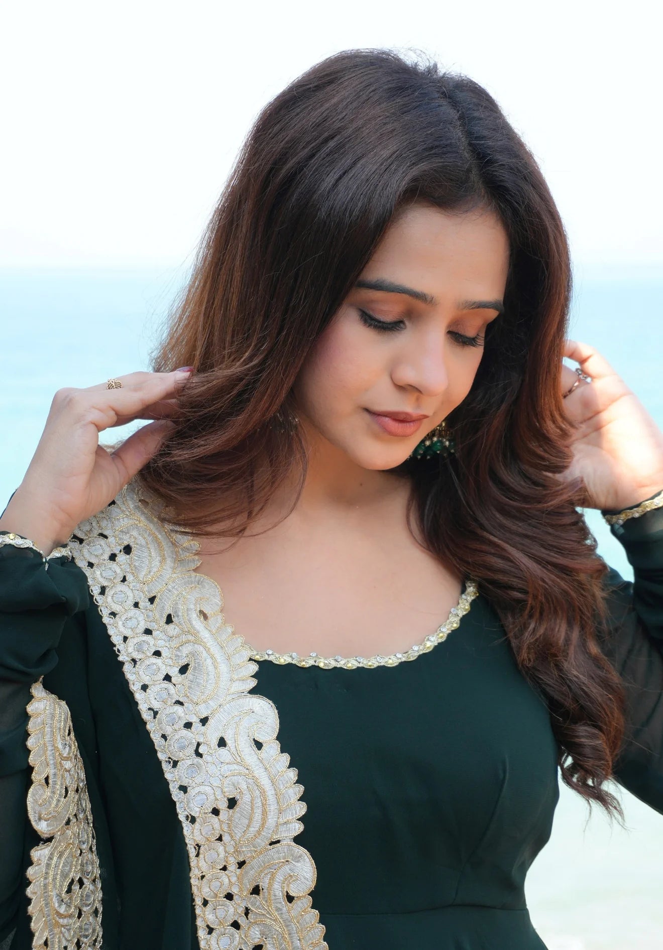 Noor Regal Georgette Anarkali Suit Set