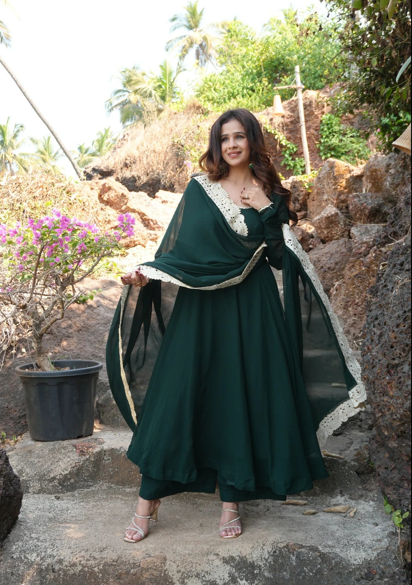 Noor Regal Georgette Anarkali Suit Set