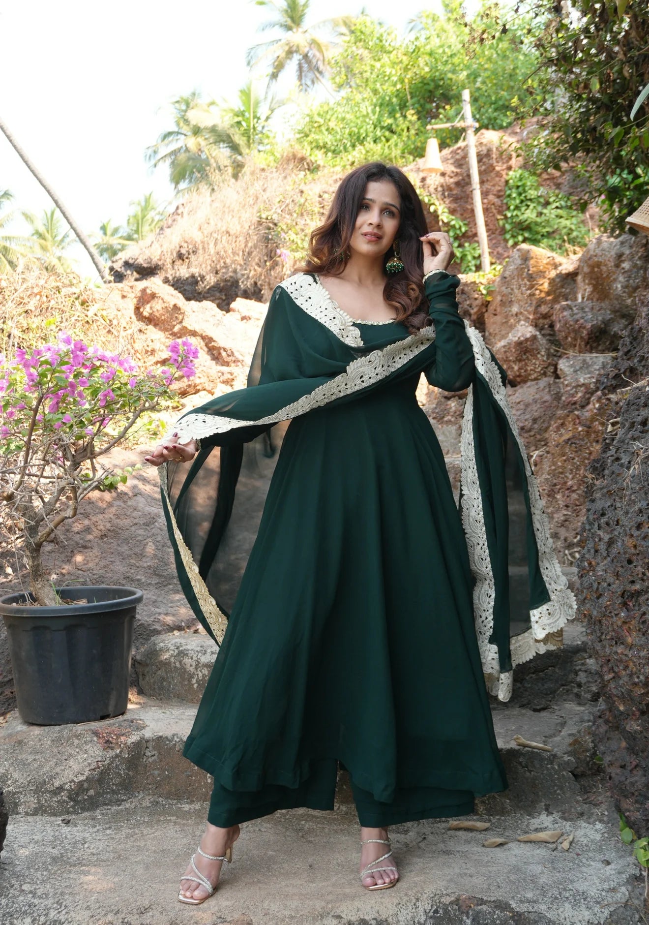 Noor Regal Georgette Anarkali Suit Set