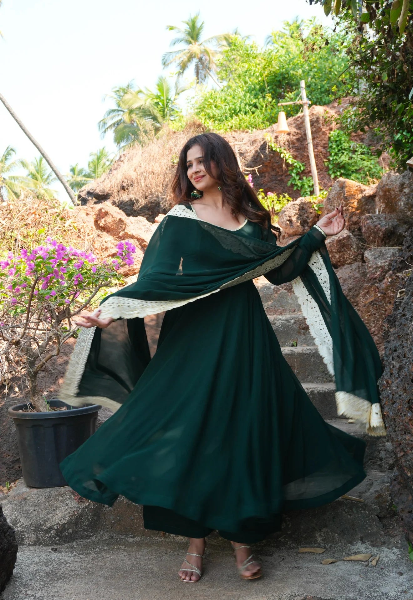 Noor Regal Georgette Anarkali Suit Set