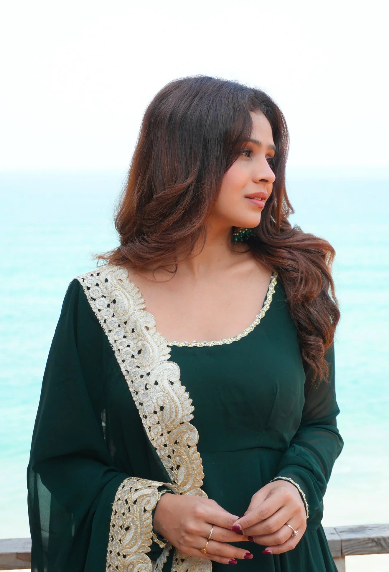 Noor Regal Georgette Anarkali Suit Set