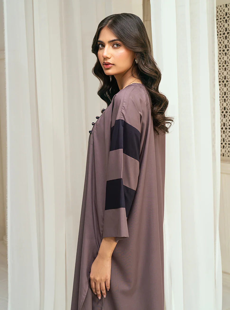 "Rise" - Premium Soft Fabric Color-Block Kurta Set
