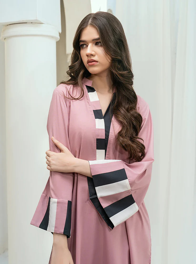 "Carnation" - Premium Soft Fabric Monochrome Detail Coord Set