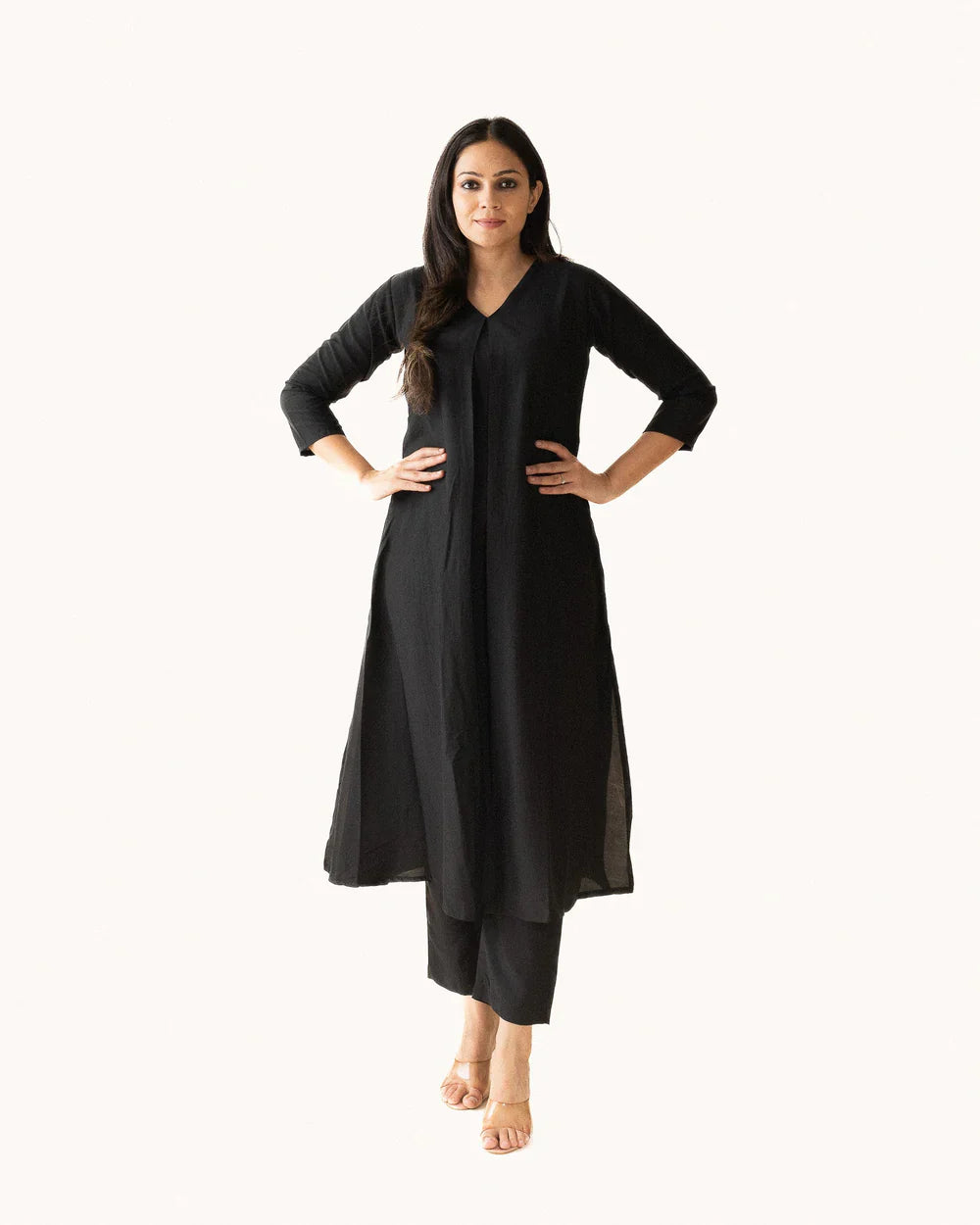 "Ethnic Muse" - Premium Cotton Two-Piece Kurta & Salwar Set