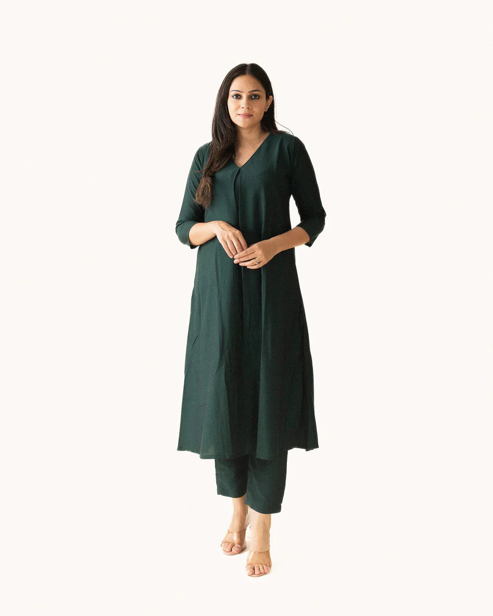 "Ethnic Muse" - Premium Cotton Two-Piece Kurta & Salwar Set