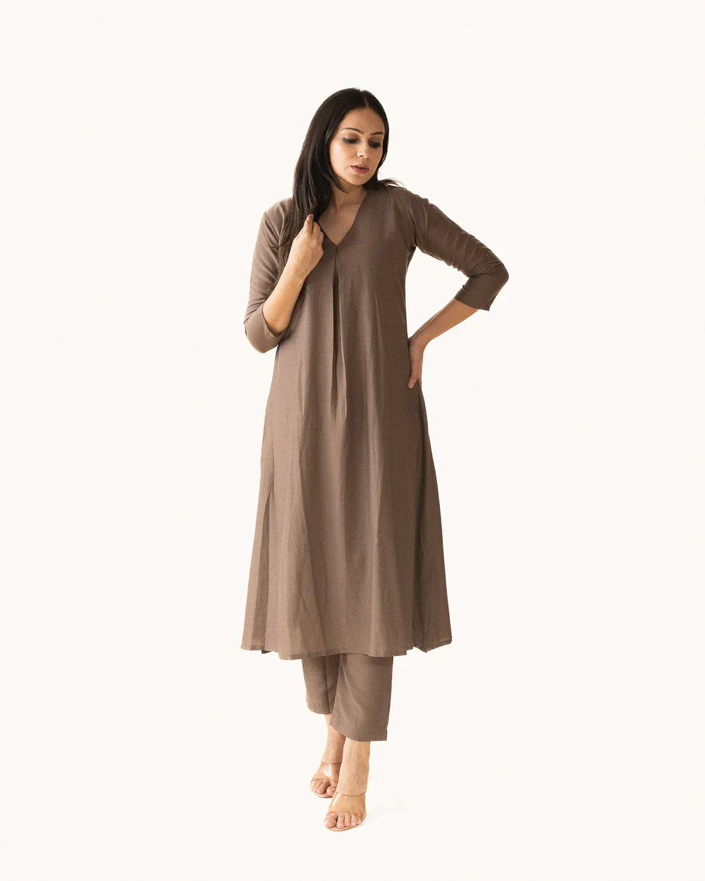 "Ethnic Muse" - Premium Cotton Two-Piece Kurta & Salwar Set