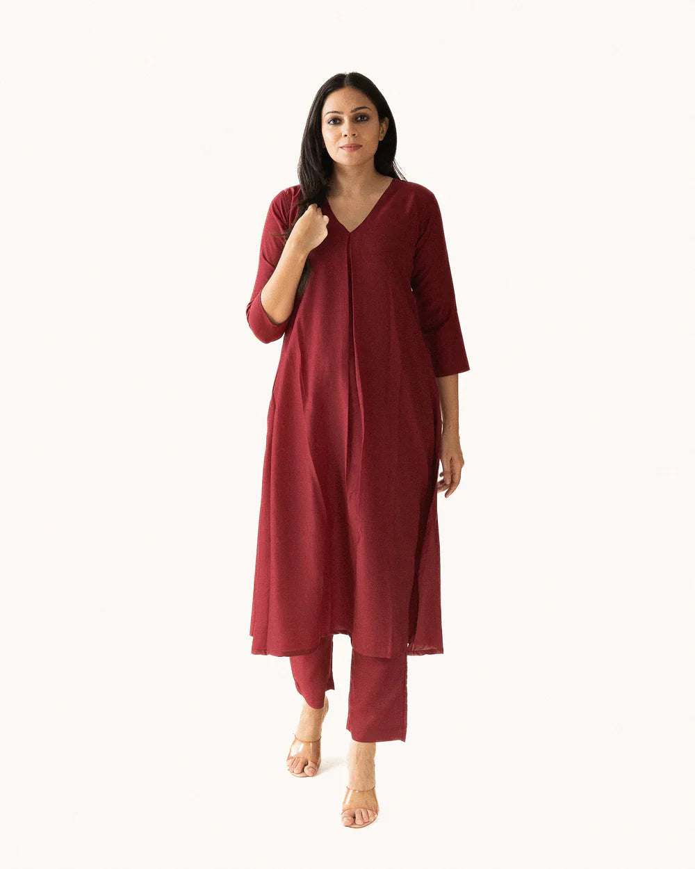 "Ethnic Muse" - Premium Cotton Two-Piece Kurta & Salwar Set