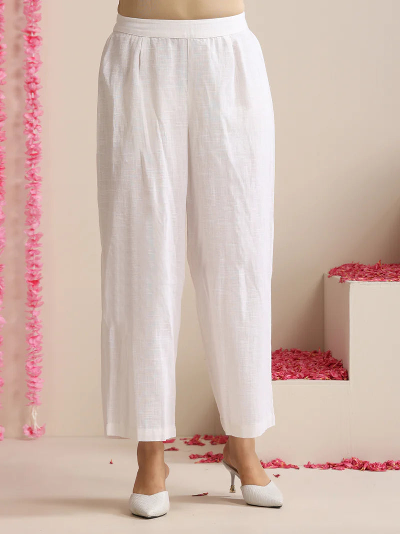 Neerja Ivory Grace – Cotton Slub Kurta Set