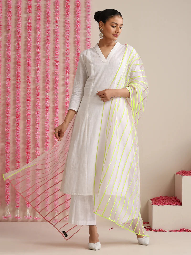 Neerja Ivory Grace – Cotton Slub Kurta Set