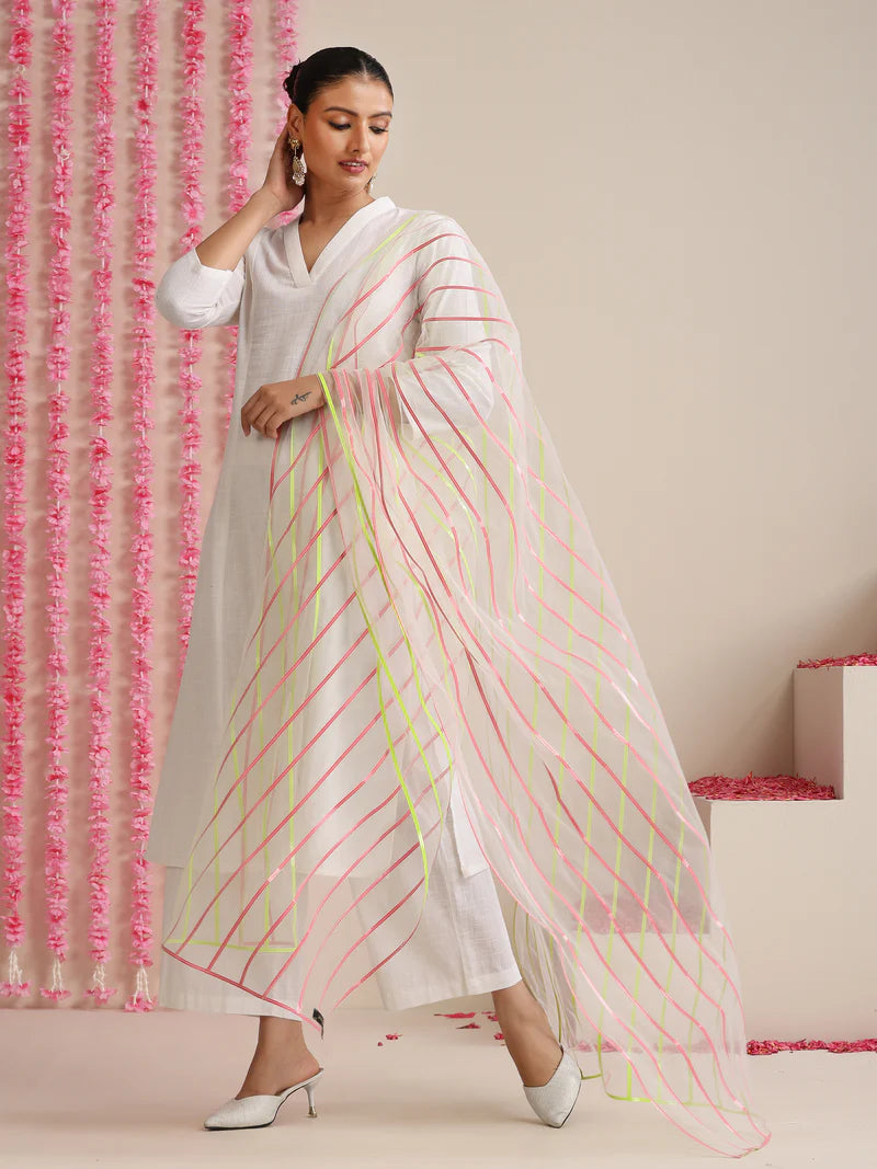 Neerja Ivory Grace – Cotton Slub Kurta Set