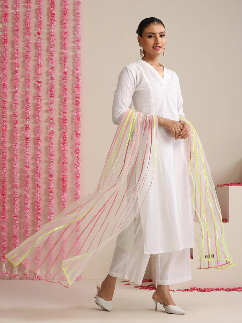 Neerja Ivory Grace – Cotton Slub Kurta Set