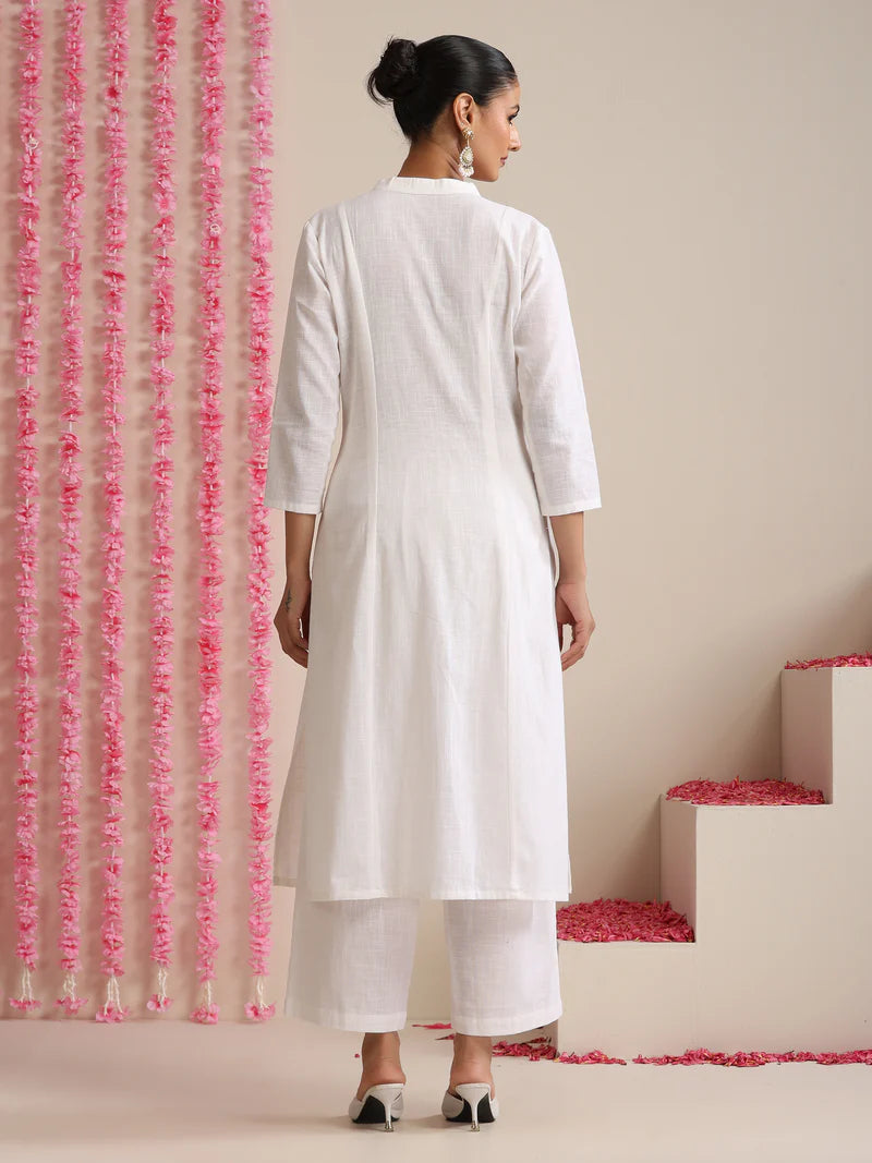 Neerja Ivory Grace – Cotton Slub Kurta Set
