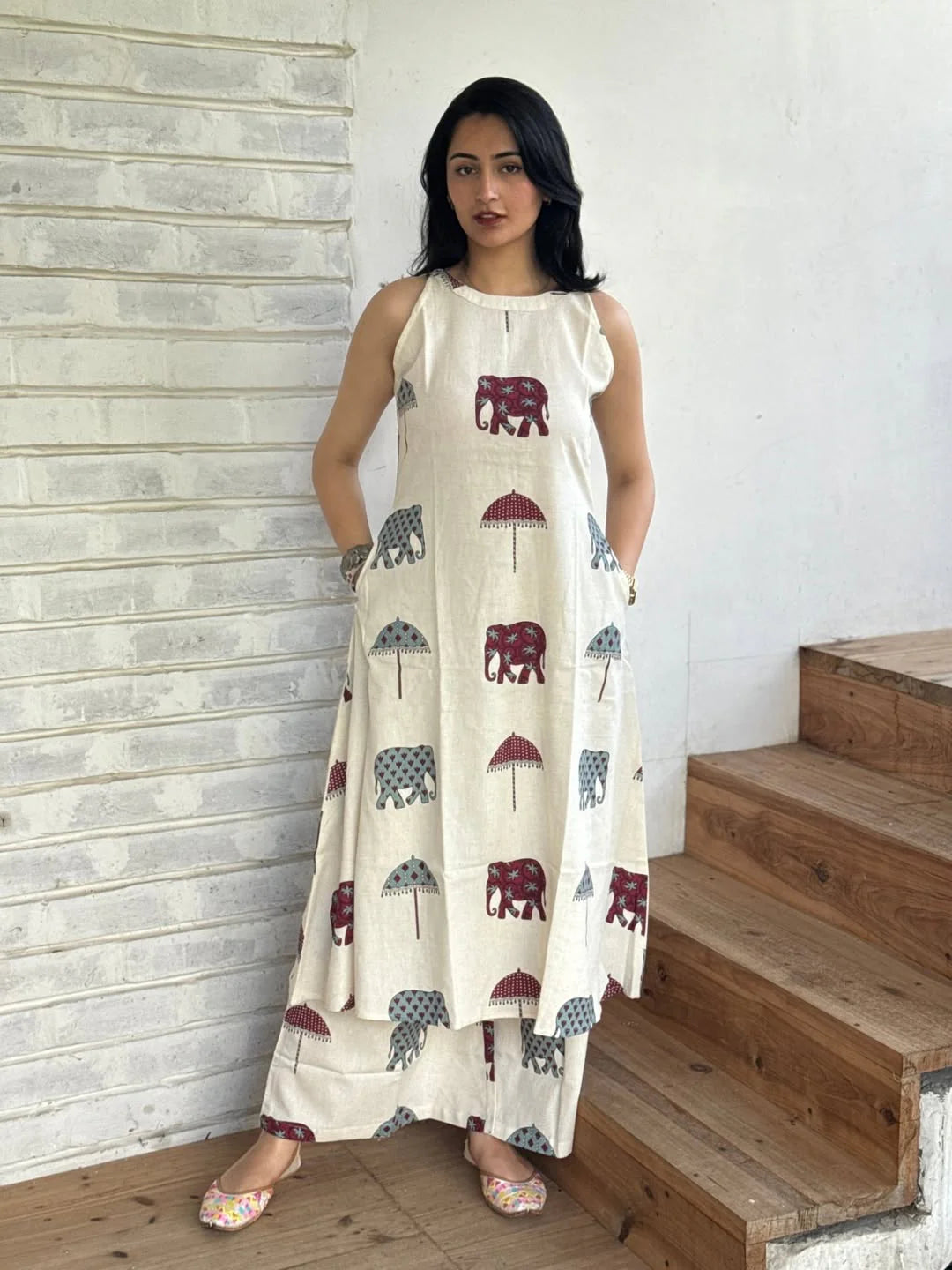 "Gaja" - Handblock Print Cotton Co-ord Set