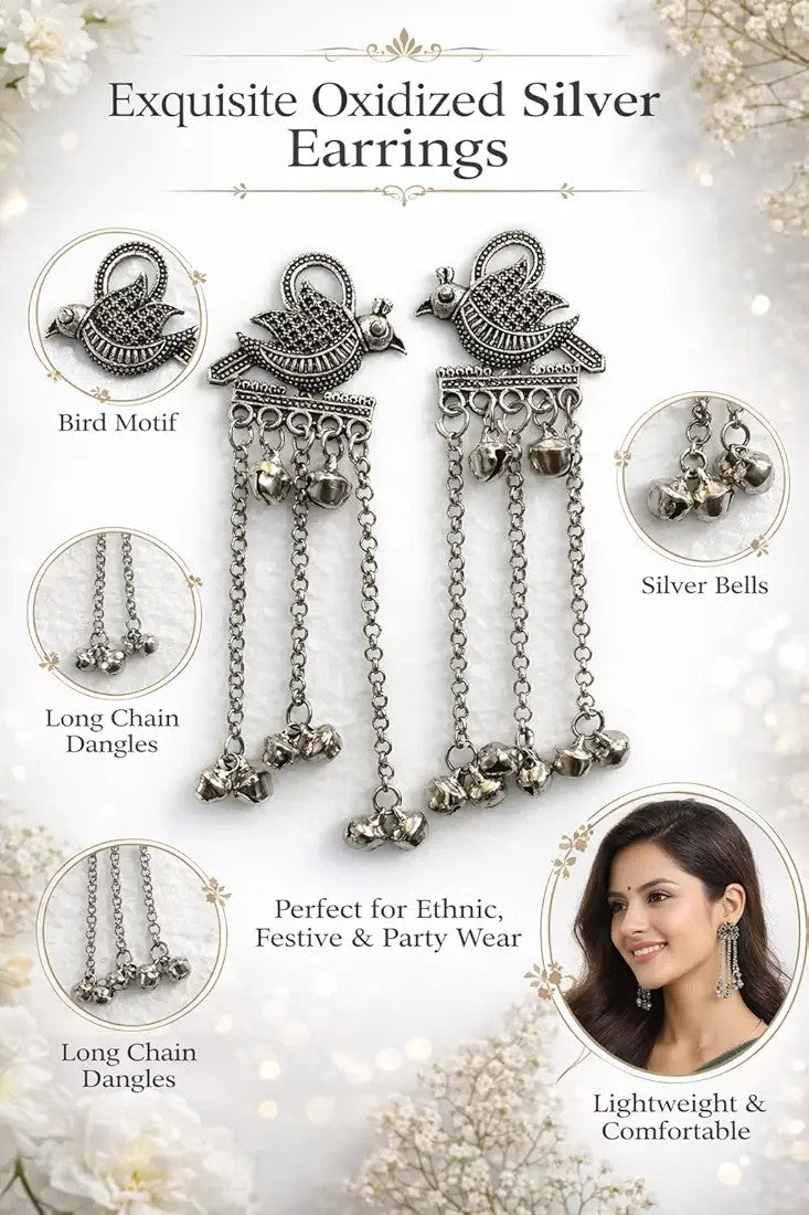 "Mayuri"Ghungroo Drop Earrings